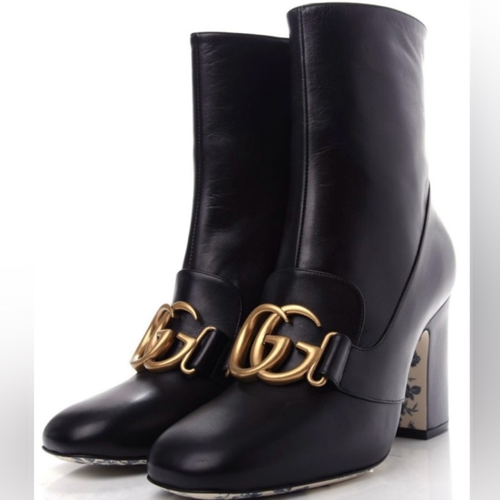 Gucci Malaga Kid GG Victoire 95mm Ankle Boots